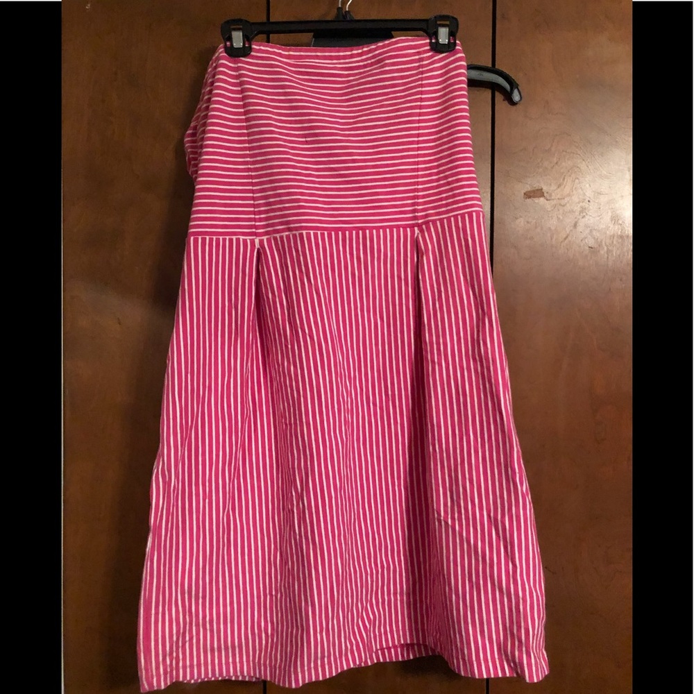 Pink strapless dress